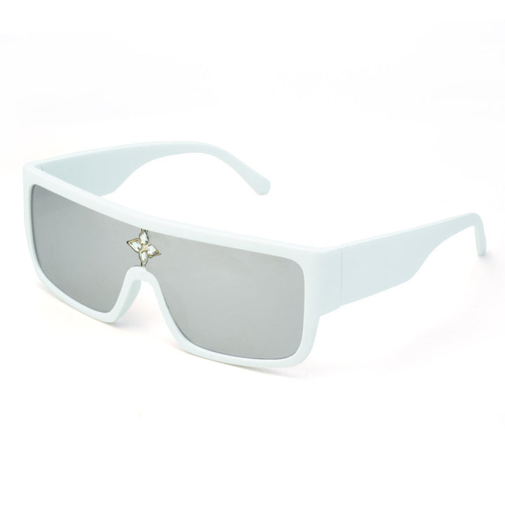 Women's sunglasses in futuristic oversized design with sparkling decor Bowlift