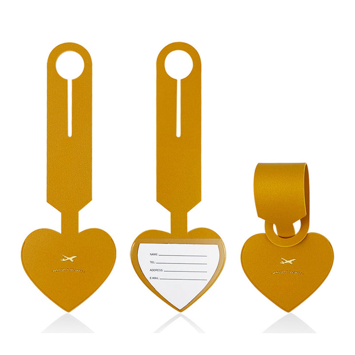 Heart-Shaped Luggage Identification Tag Bowlift