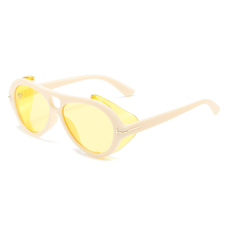 Retro-Inspired Shield Sunglasses Bowlift