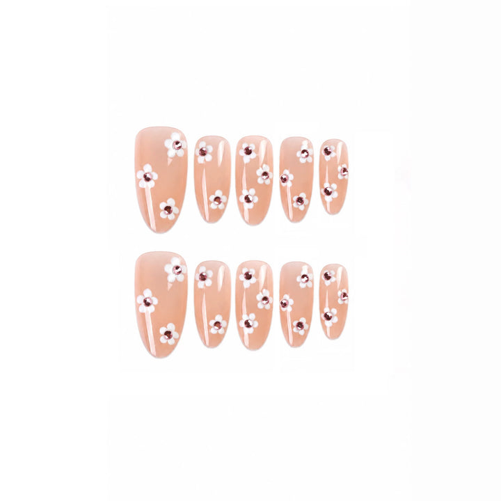 Art nail set with floral 3D details Bowlift
