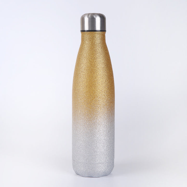 Ladies Insulated Water Bottle with Elegant Glitter Surface Bowlift