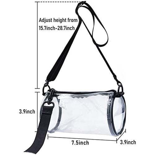 Transparent Handbag with Adjustable Shoulder Strap Bowlift