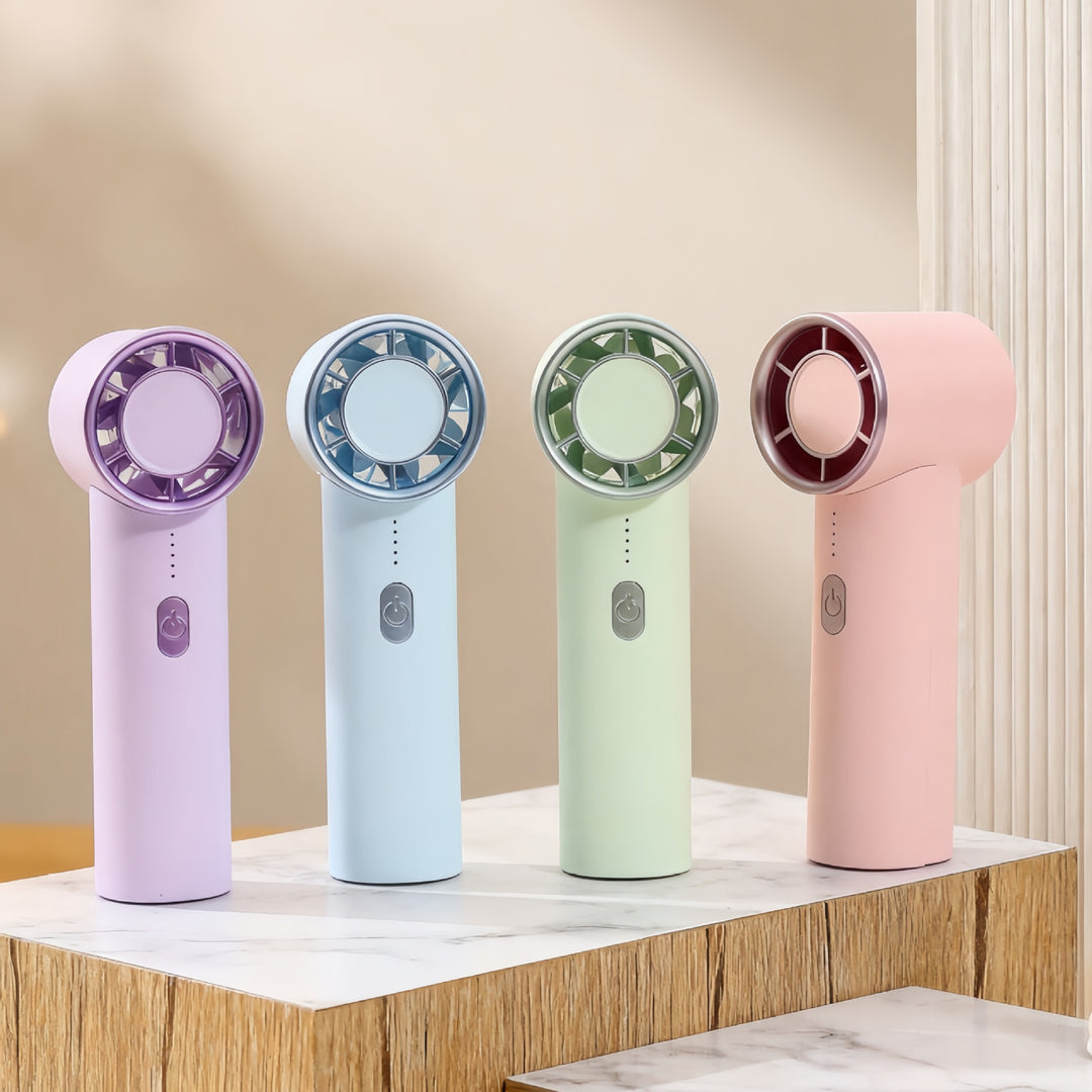 Women's Portable Handheld Fan with USB Charging Function and Flexible Design Bowlift