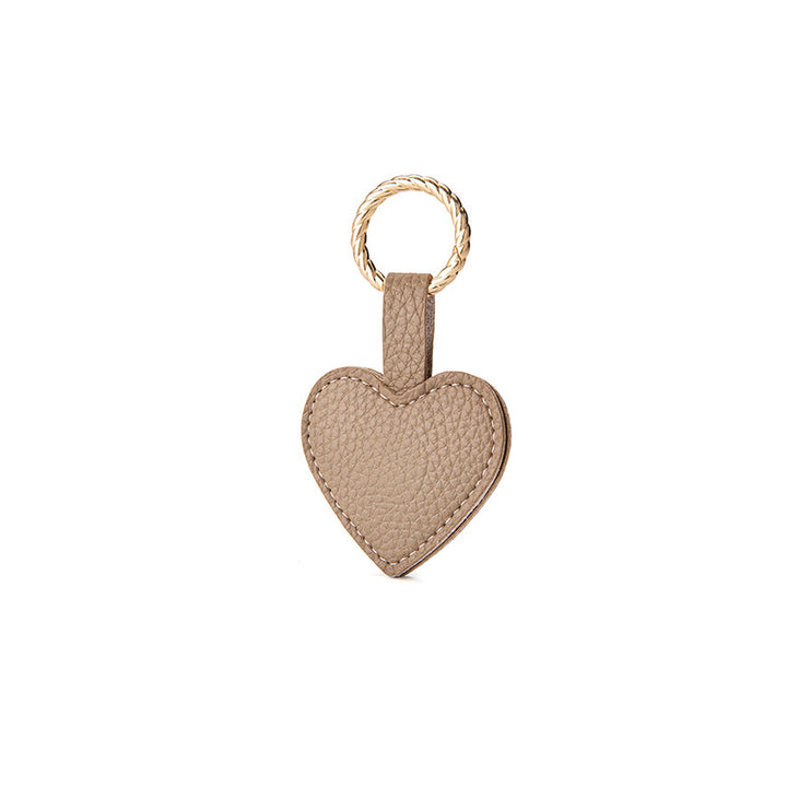 Heart-Shaped Leather Keychain Bowlift