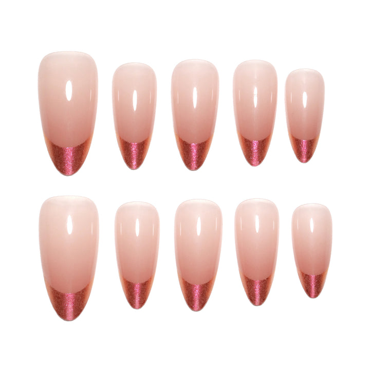 Artificial nail extensions with elegant ombre design Bowlift