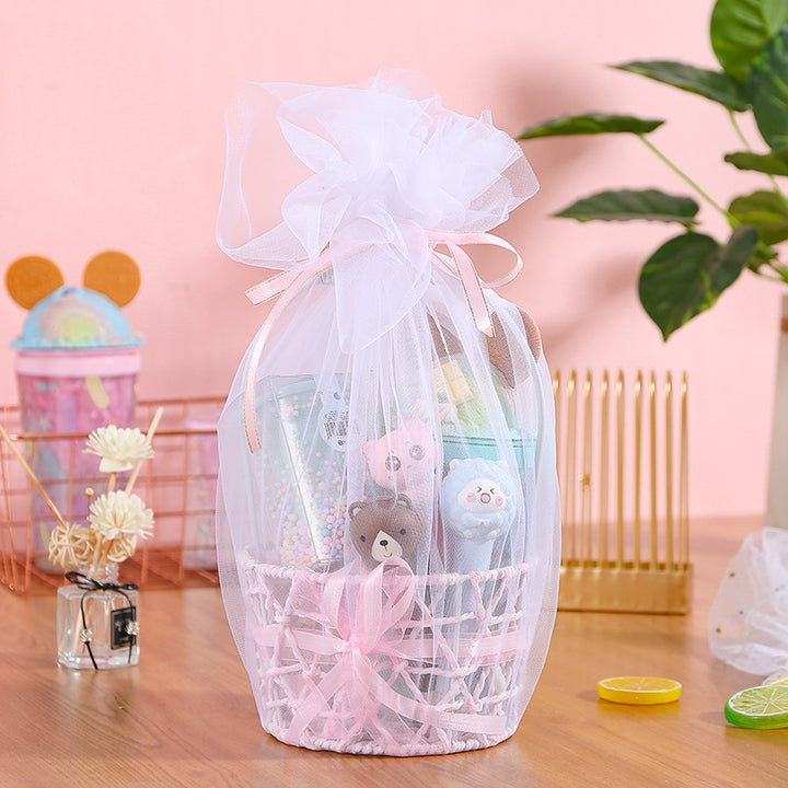 Women's Decorative Basket with Bow Accent Bowlift