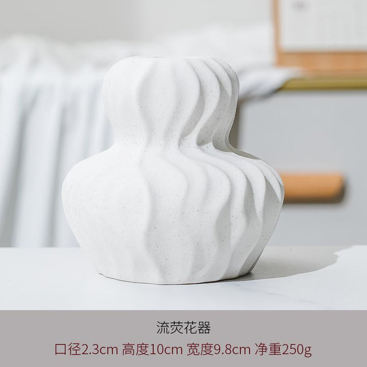 Elegant Textured Ceramic Flower Vase