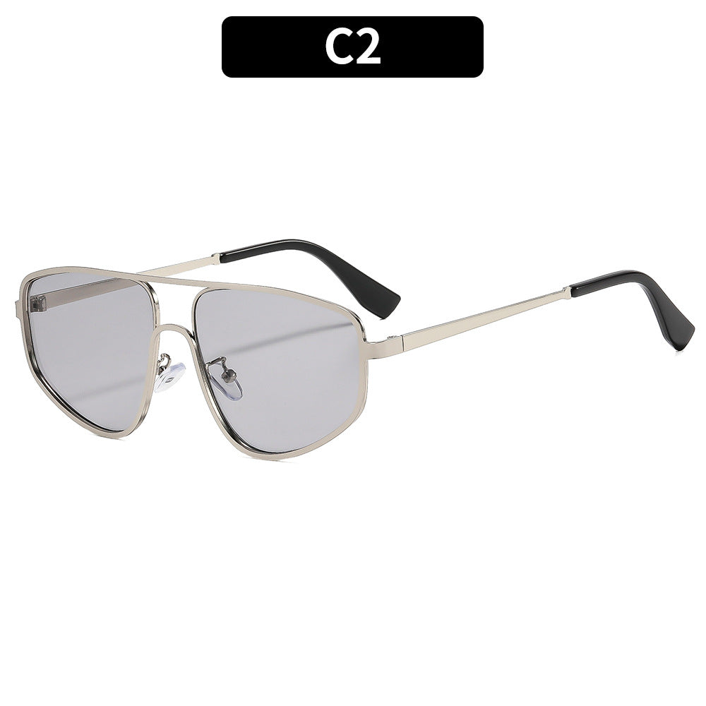 Geometric Shield Frame Sunglasses