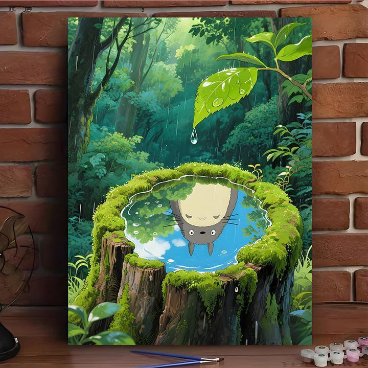 Enchanted Forest Scene Canvas Art Print Bowlift