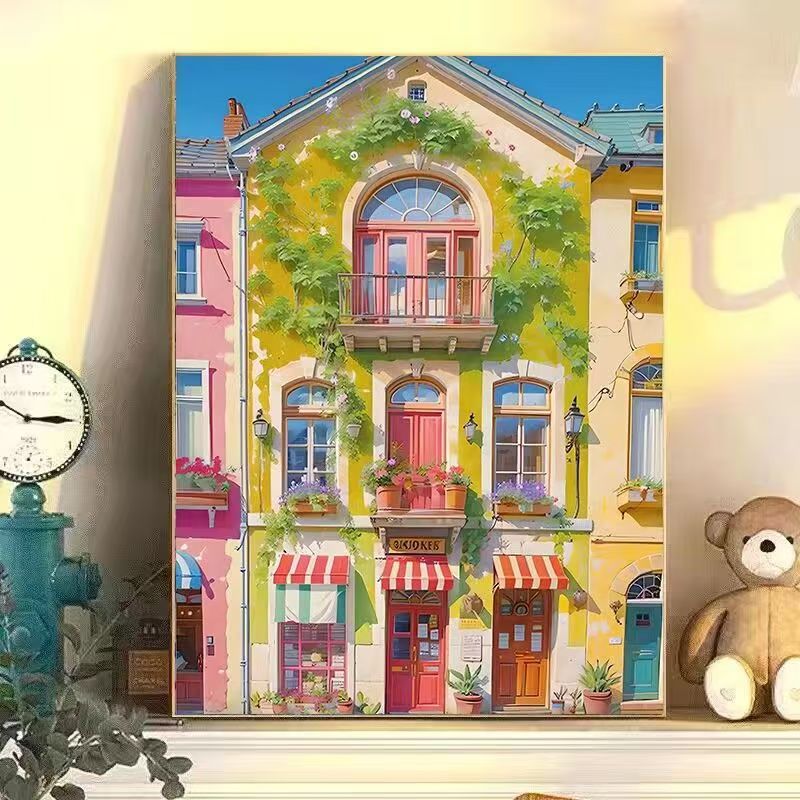 Colorful Urban Landscape Wall Art Bowlift