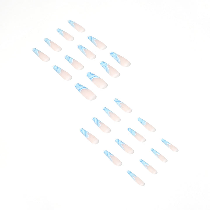 Artificial nail extensions with wave design Bowlift