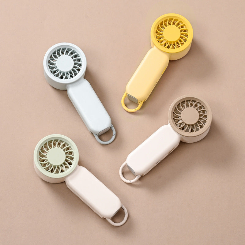 Unisex compact portable handheld fan with rechargeable battery quiet operation ergonomic handle and carrying strap Bowlift
