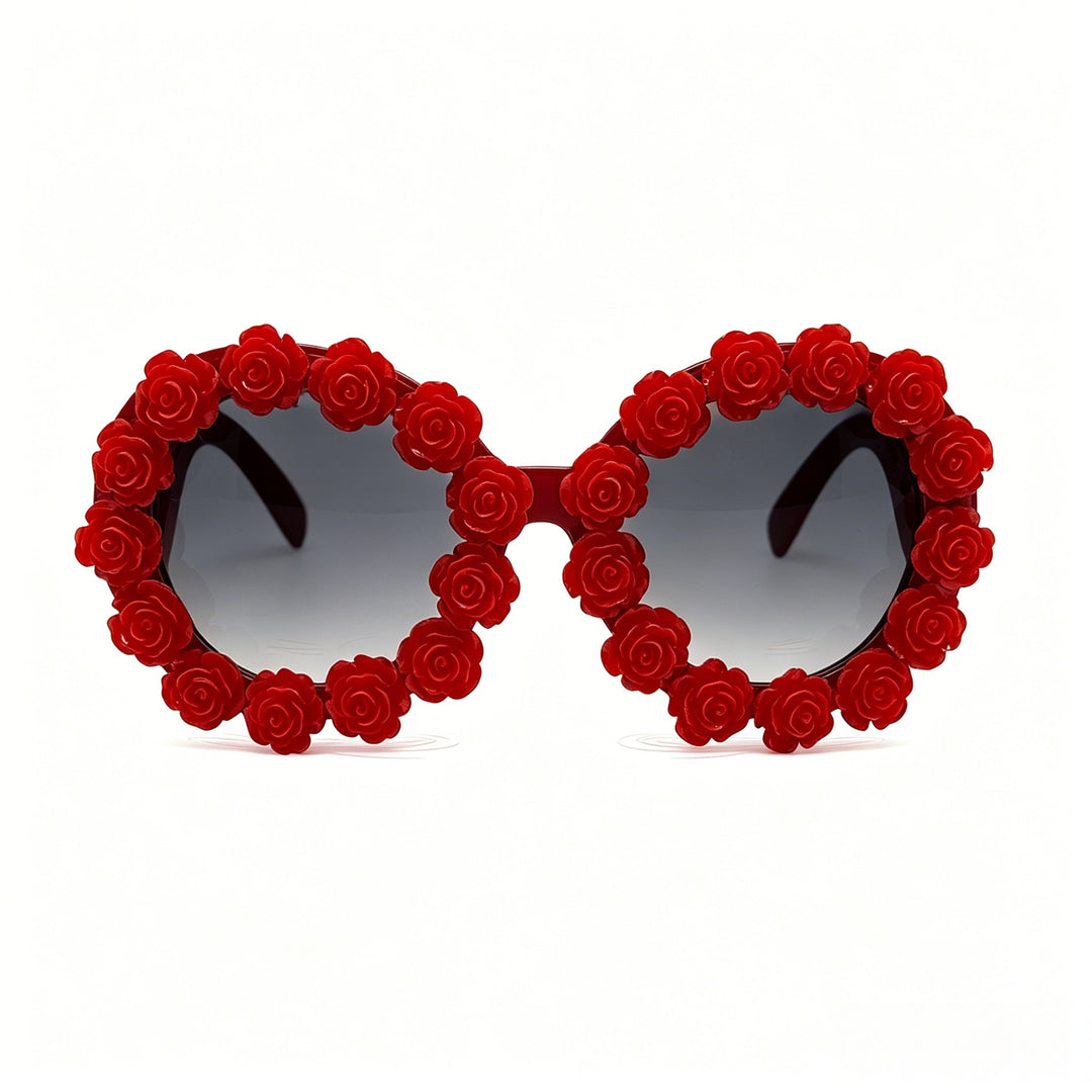Ladies Designer Sunglasses with Floral Accents Bowlift