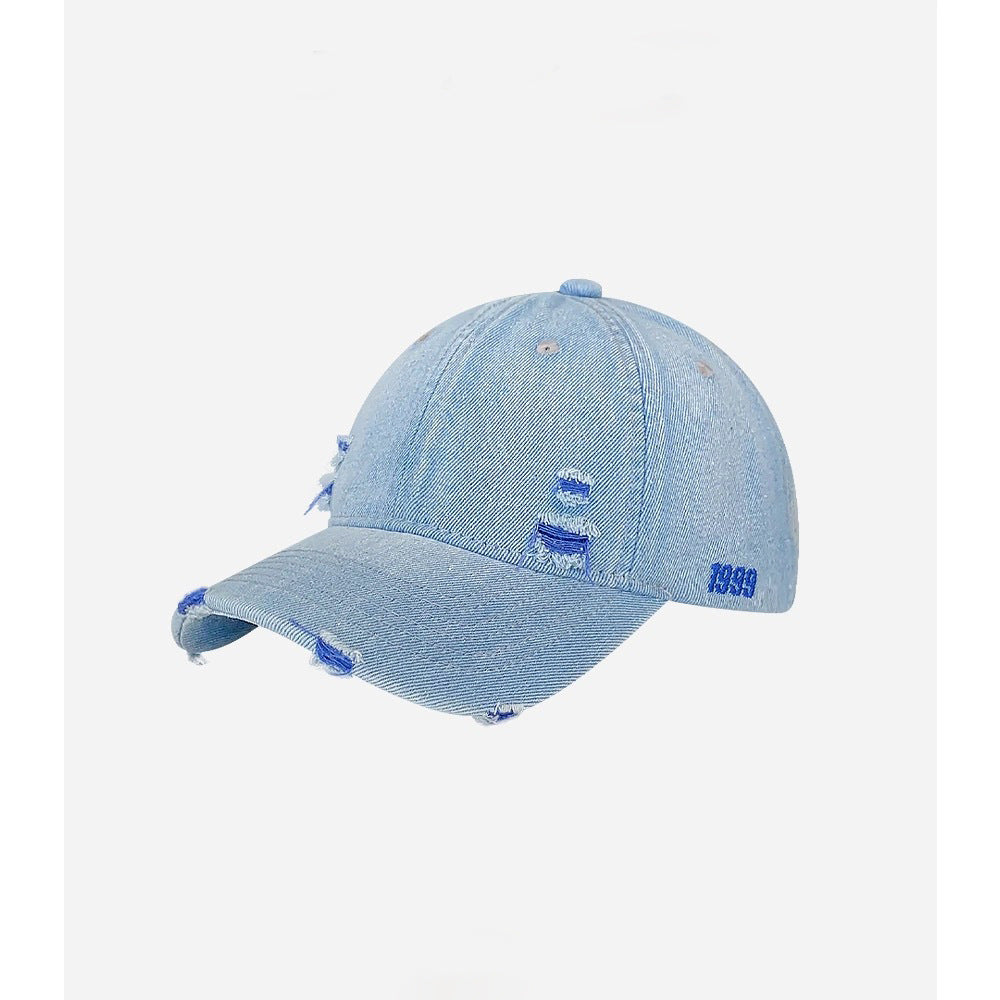 Vintage Distressed Denim Baseball Cap