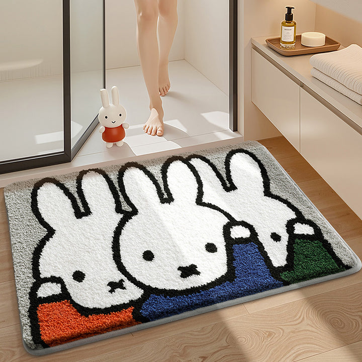 Cute Cartoon Bunny Bath Mat Bowlift