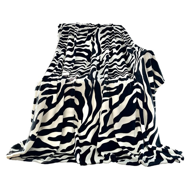 Soft Fabric Zebra Print Fleece Blanket