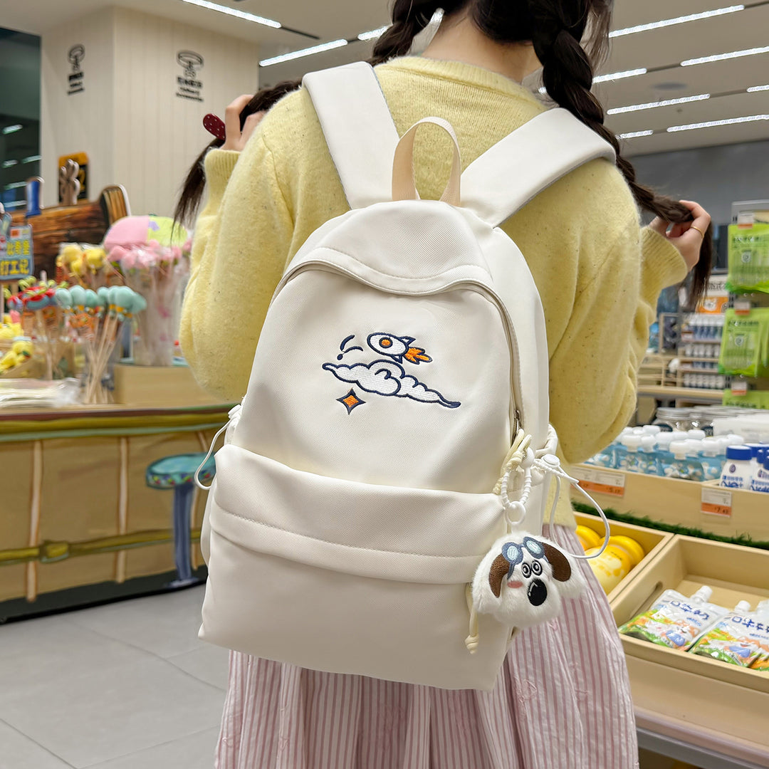 Everyday backpack with unique embroidery design Bowlift