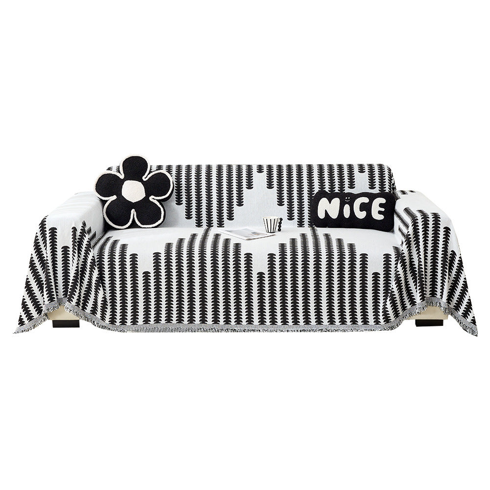 Cozy Decorative Fringe Sofa Throw Blanket