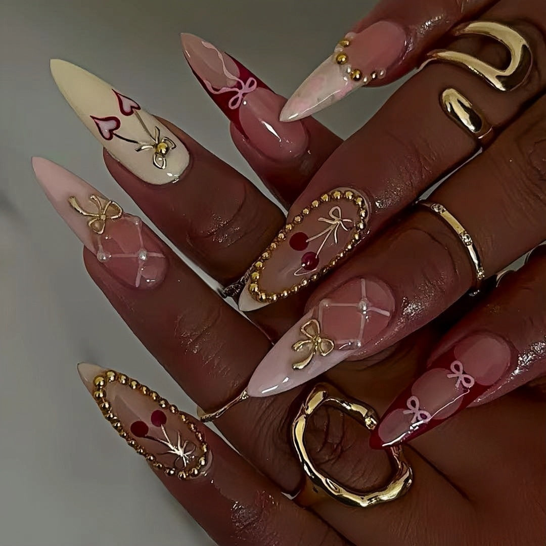 Luxury 3D Decorative Press-On Nails Bowlift