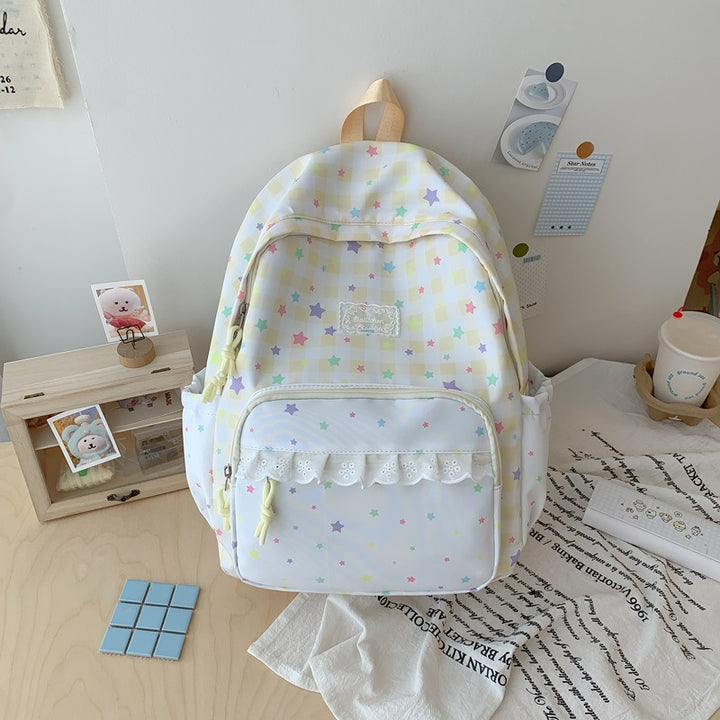 Stylish Star-Printed Backpack