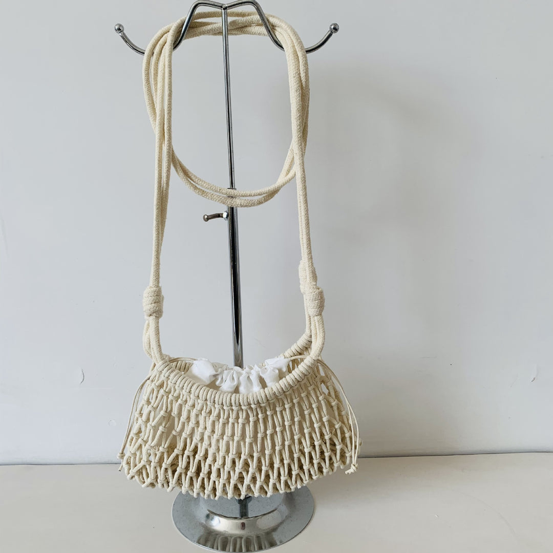 Hand-knotted tote bag with adjustable shoulder strap Bowlift