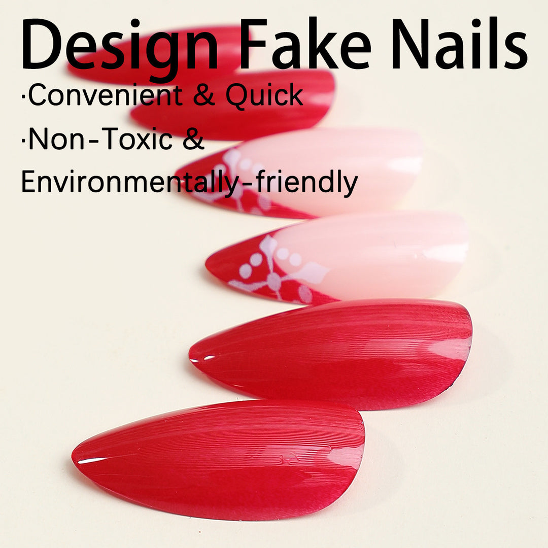 Acrylic nail set with gradient and elegant accents Bowlift