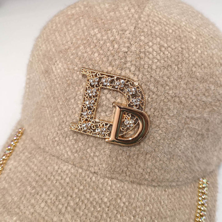 Women's Luxury Embellished Fleece Baseball Cap Bowlift