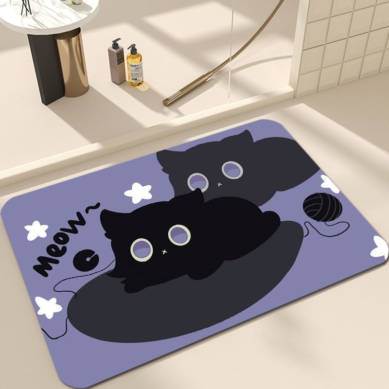 Cute Cat Design Bath Mat Bowlift