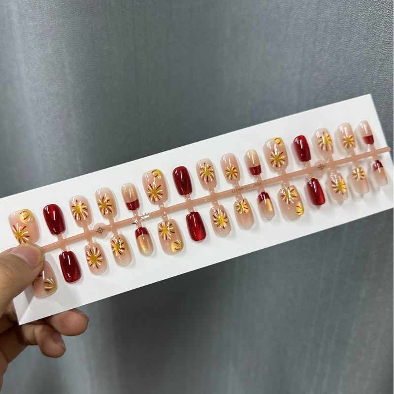 Artistic Ombre Press-On Nail Tips Set Bowlift