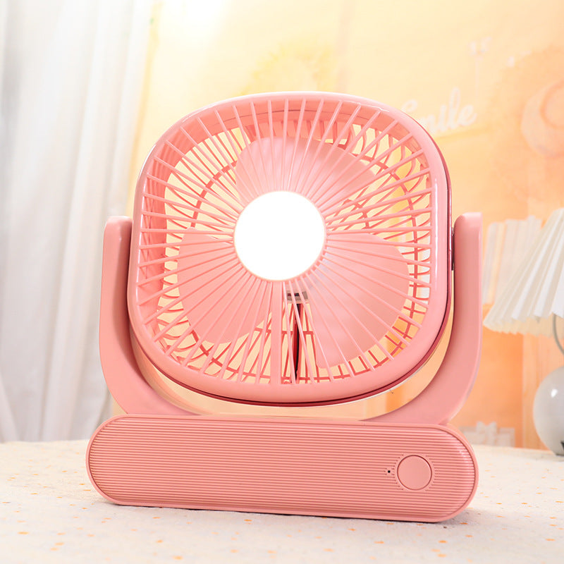 Ladies portable fan with LED lighting and adjustable tilt angle Bowlift