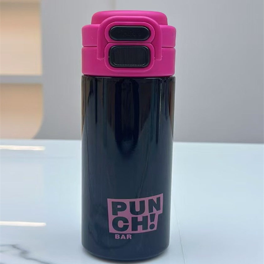 Women's modern insulating drinking bottle with innovative closure system Bowlift