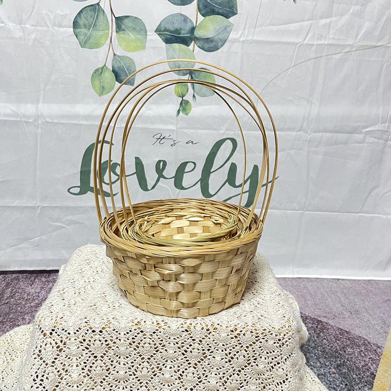 Handcrafted Natural Woven Basket Bowlift