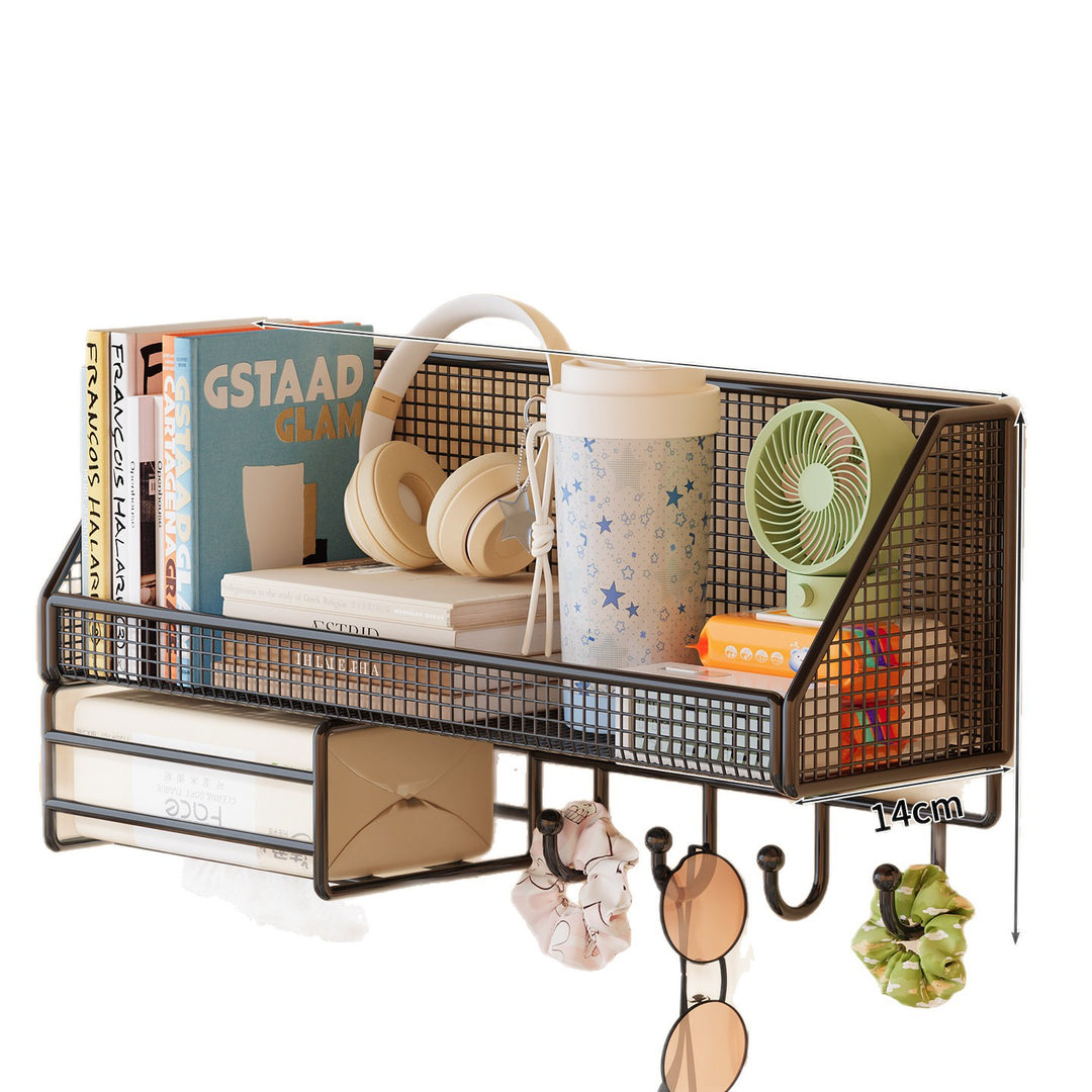 Wall-Mounted Mesh Storage Shelf Bowlift