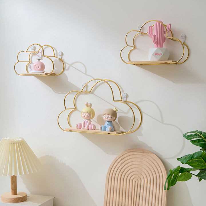 Cloud-Shaped Decorative Wall Shelf