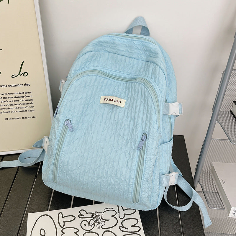 Textured Multi-Compartment Backpack