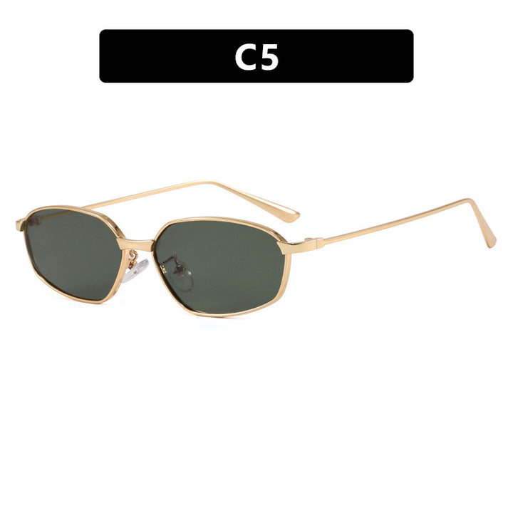 Women's geometric sunglasses with protective UV filter and minimalist metal frame Bowlift