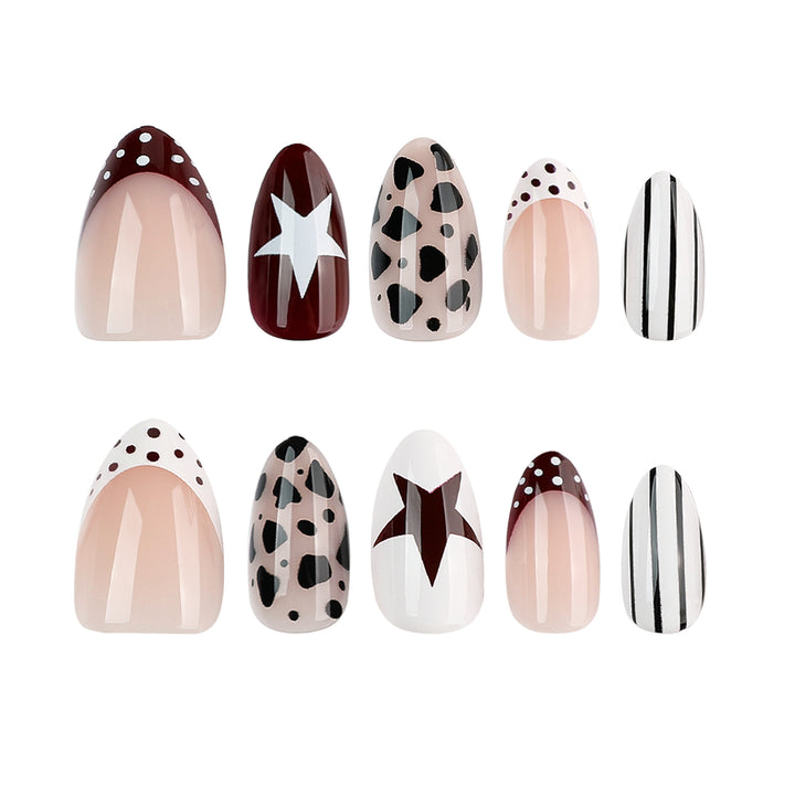 Artful nail design with geometric accents Bowlift