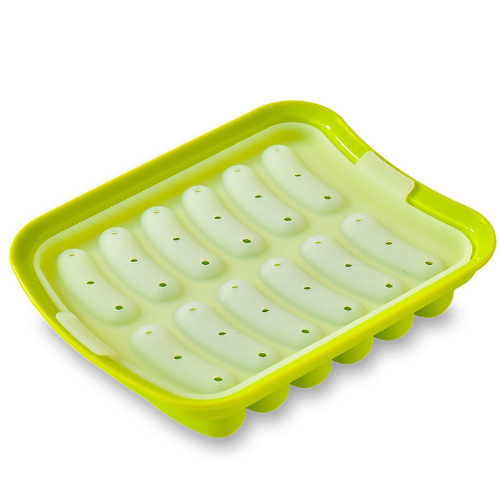 Silicone ice cube mold with integrated cooling design Bowlift