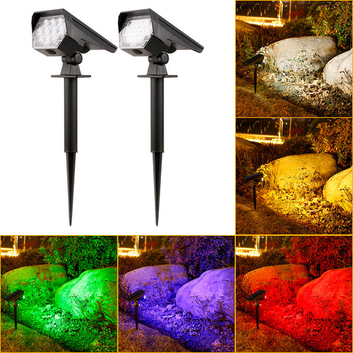 Adjustable Solar LED Landscape Spotlight Stake Bowlift