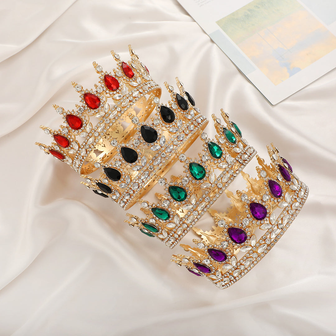 Ladies Luxurious Festive Crown with Shining Gemstones Bowlift