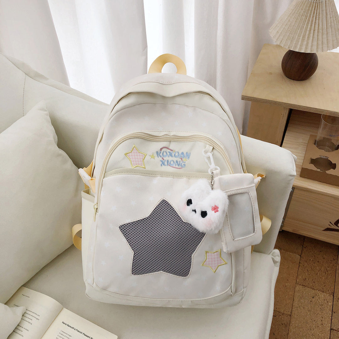 Cute Star-Print Backpack Bowlift