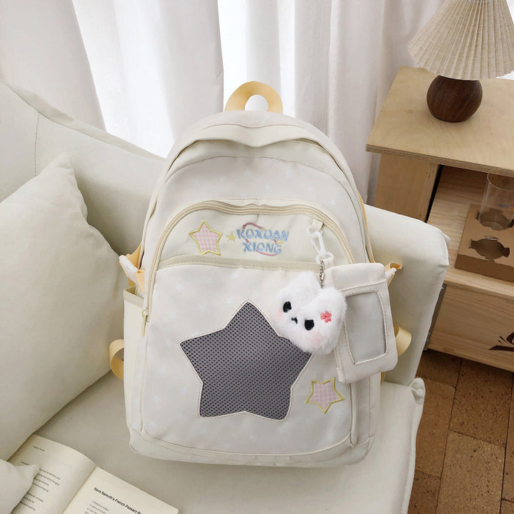 Cute Star-Print Backpack Bowlift