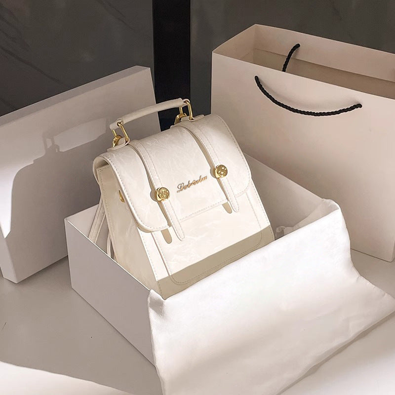 Vintage-Inspired Structured Mini Backpack Bowlift