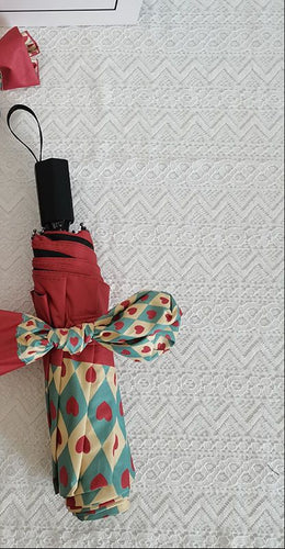 Women Automatic Folding Umbrella with Colorful Bowlift Design