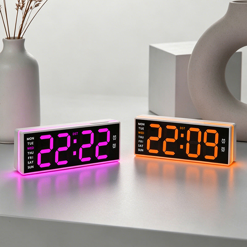 Digital Alarm Clock with Multifunctional Display Bowlift