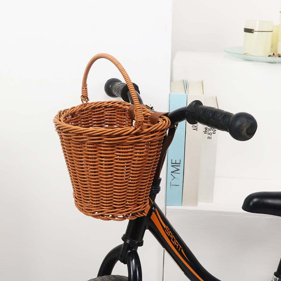 Practical hand basket with leather handles Bowlift