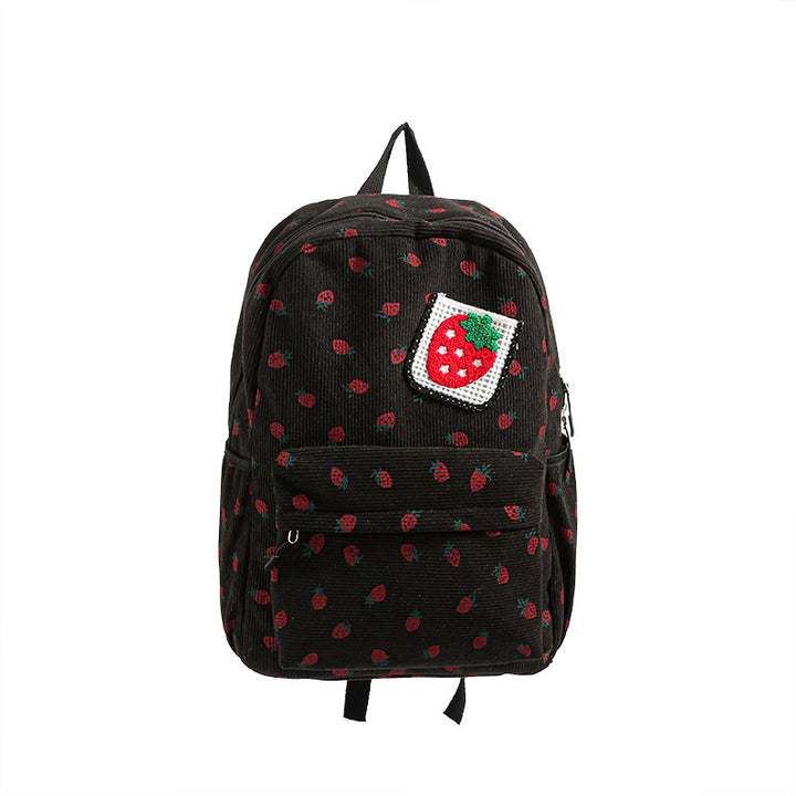 Backpack with Playful Strawberry Design Bowlift