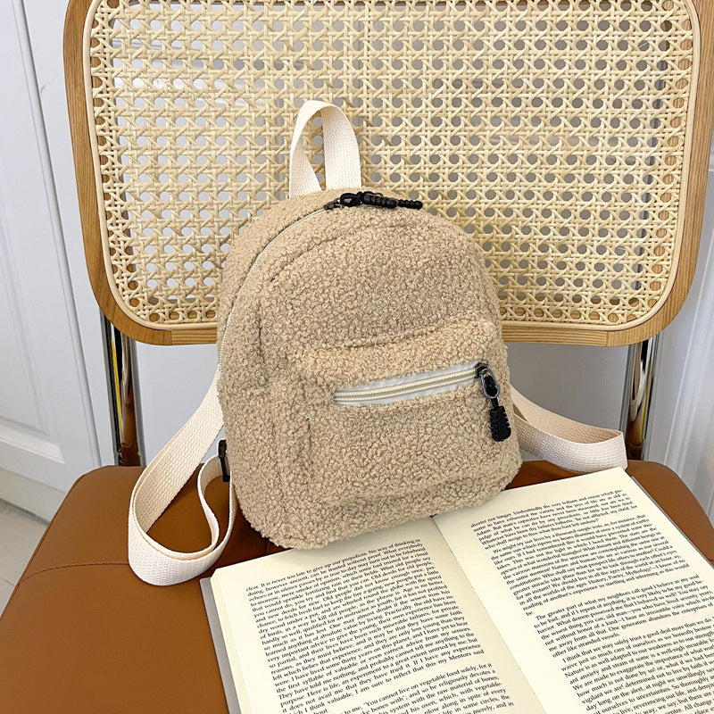 Textured Fleece Mini Backpack