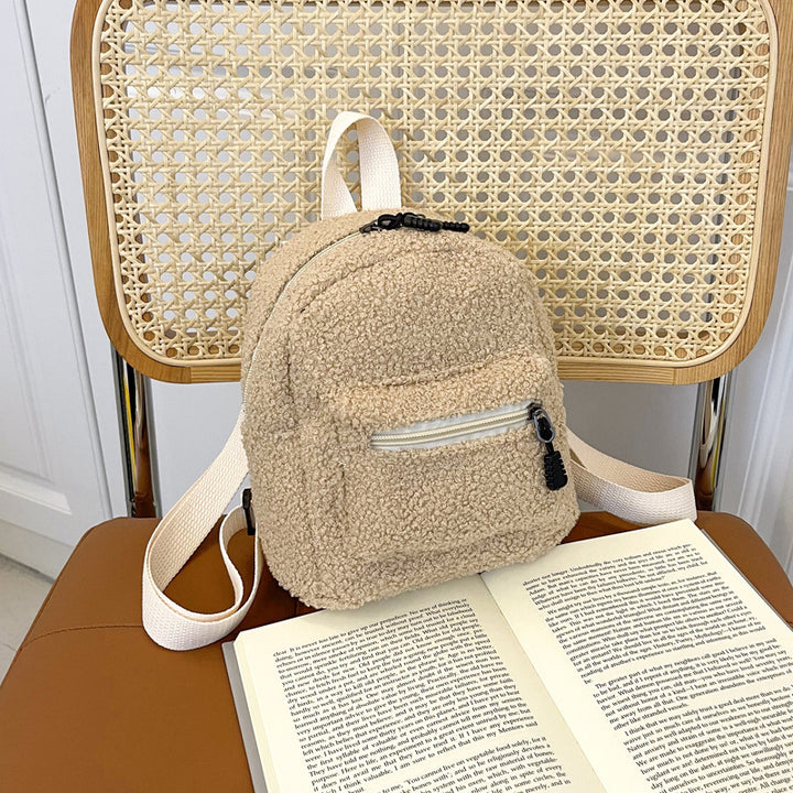 Textured Fleece Mini Backpack