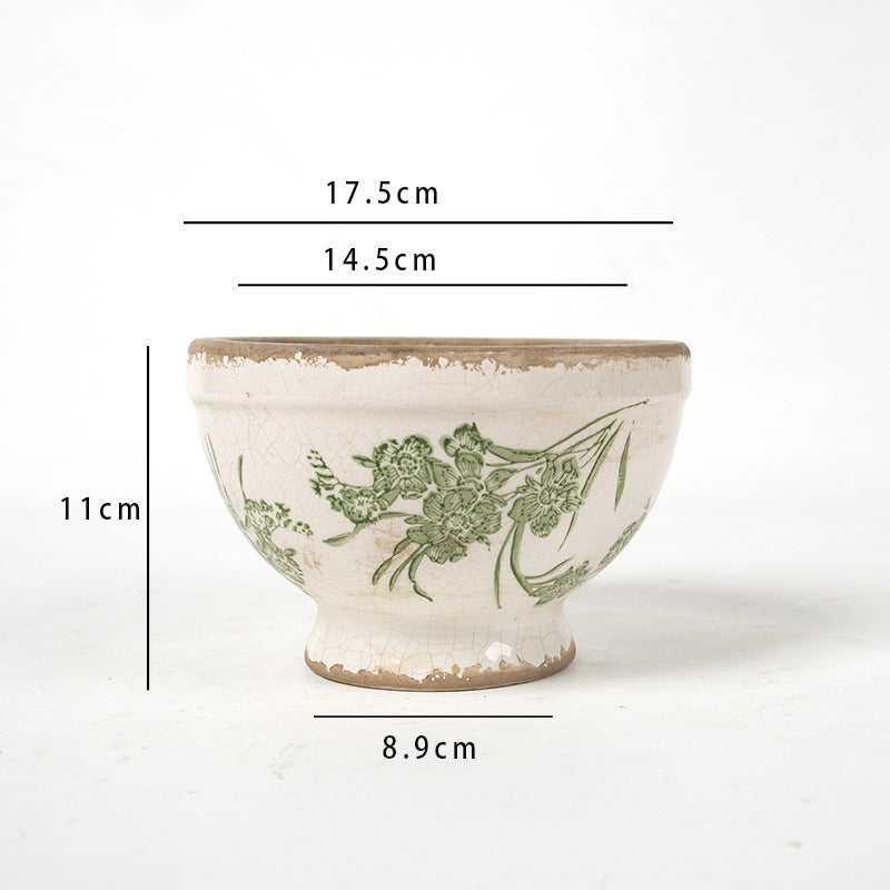 Floral Ceramic Planter Bowlift